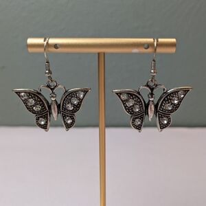 Silver Butterfly Earrings
